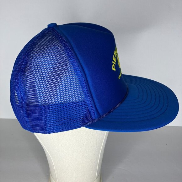 Vintage Pierce Tire Crookston MN Blue Adjustable Trucker Hat Cap - Picture 2 of 6